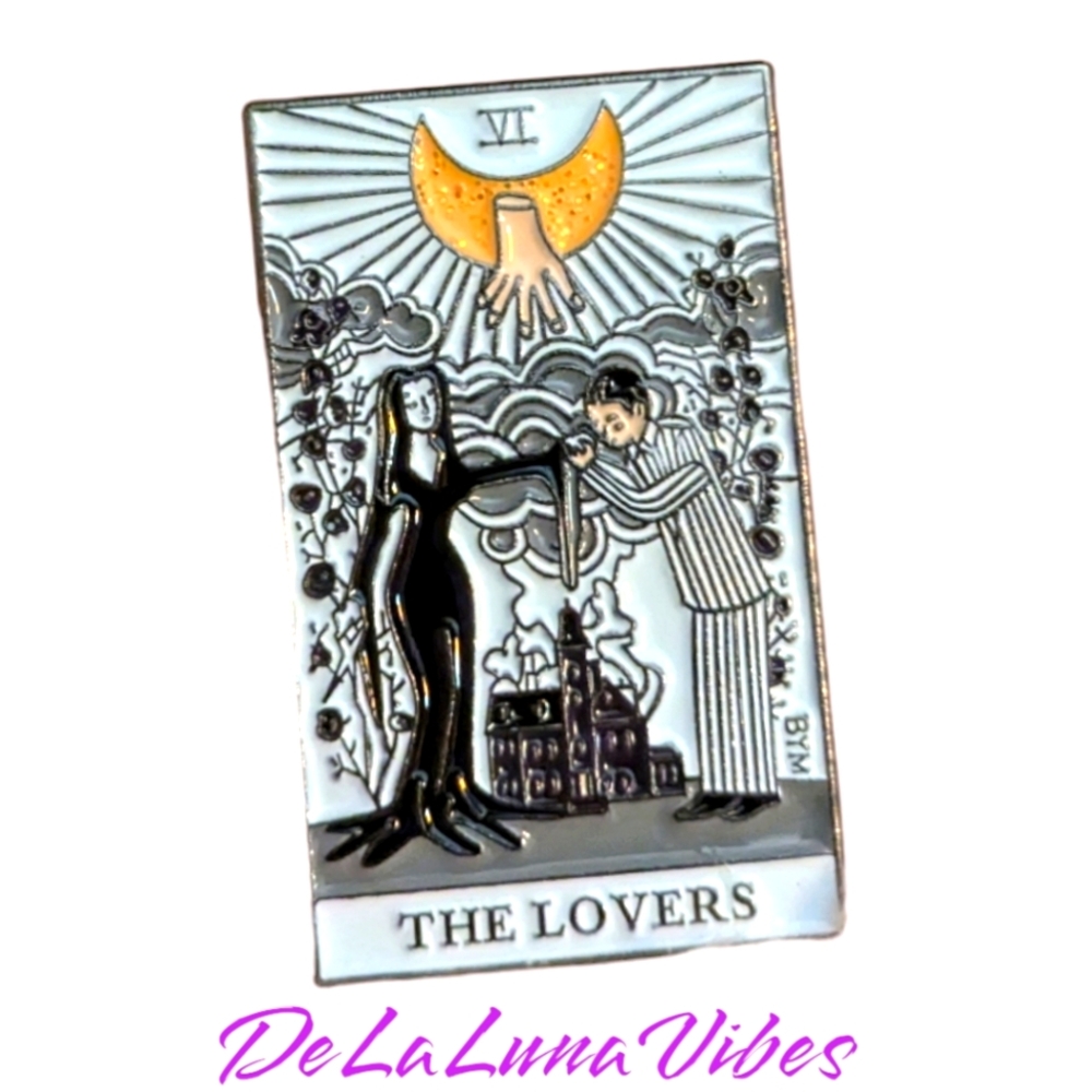 3/$12 ADDAMS New Enamel Pin "The Lovers" 💜
